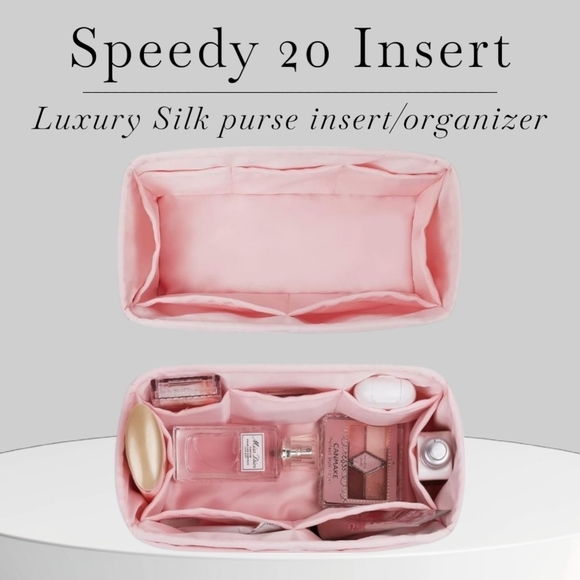 Pink Silk Handmade Bag Organizer for Speedy 20 – Lightweight & Elegant - Picture 2 of 2